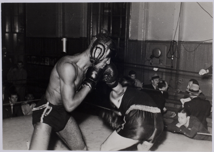 [Stillman's Gym, Bobby Butch sparring in the ring, New York]