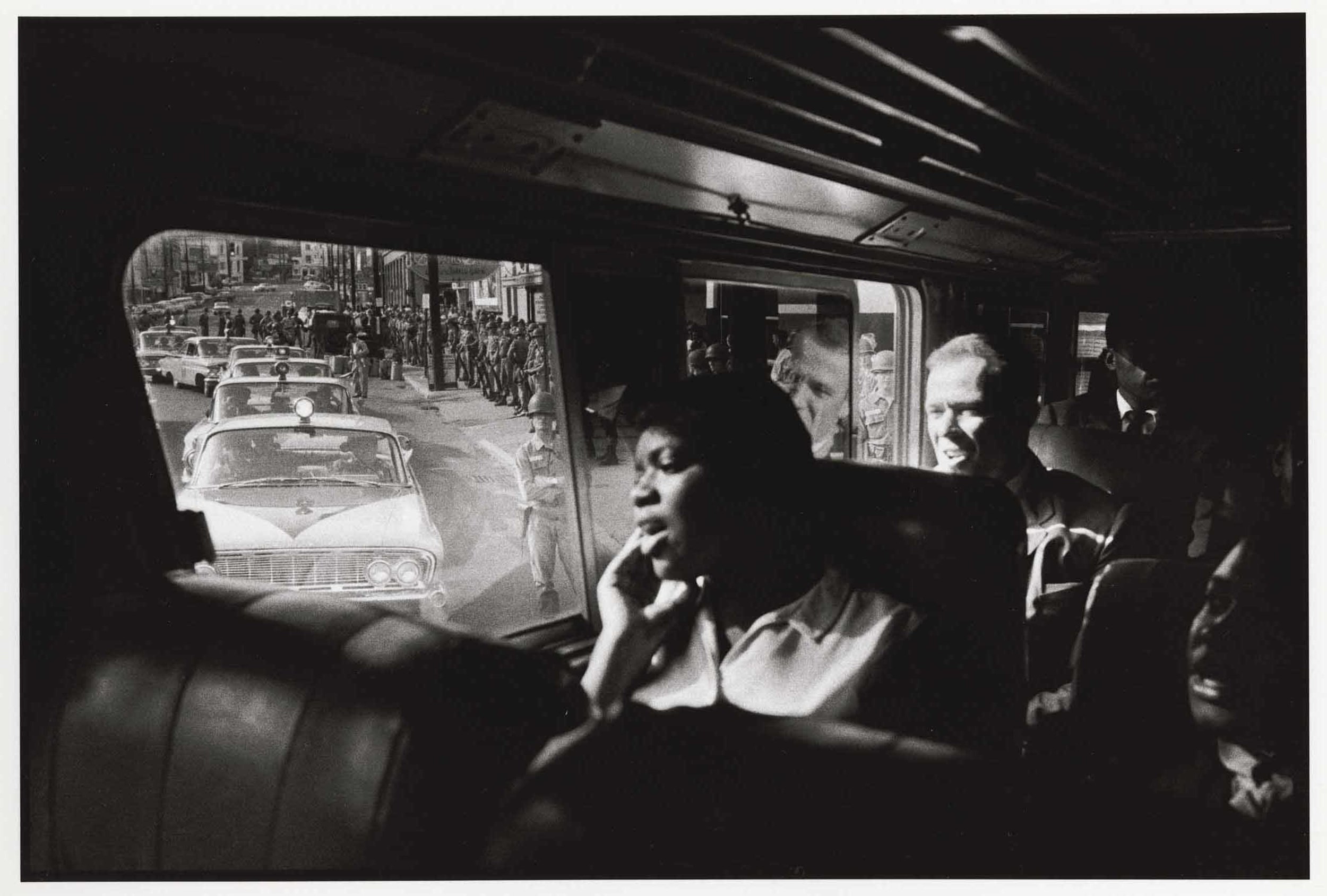 [Freedom riders inside of bus from Montgomery, Alabama to Jackson