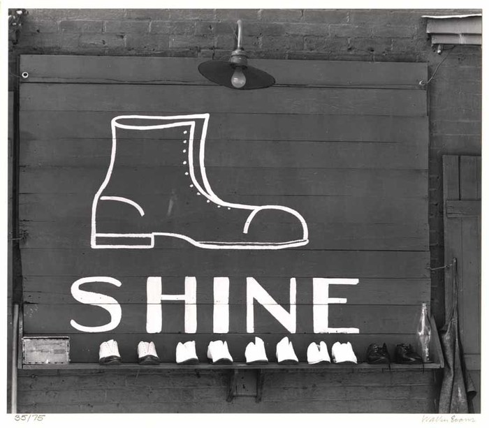 [Shoeshine Sign in Southern Town]