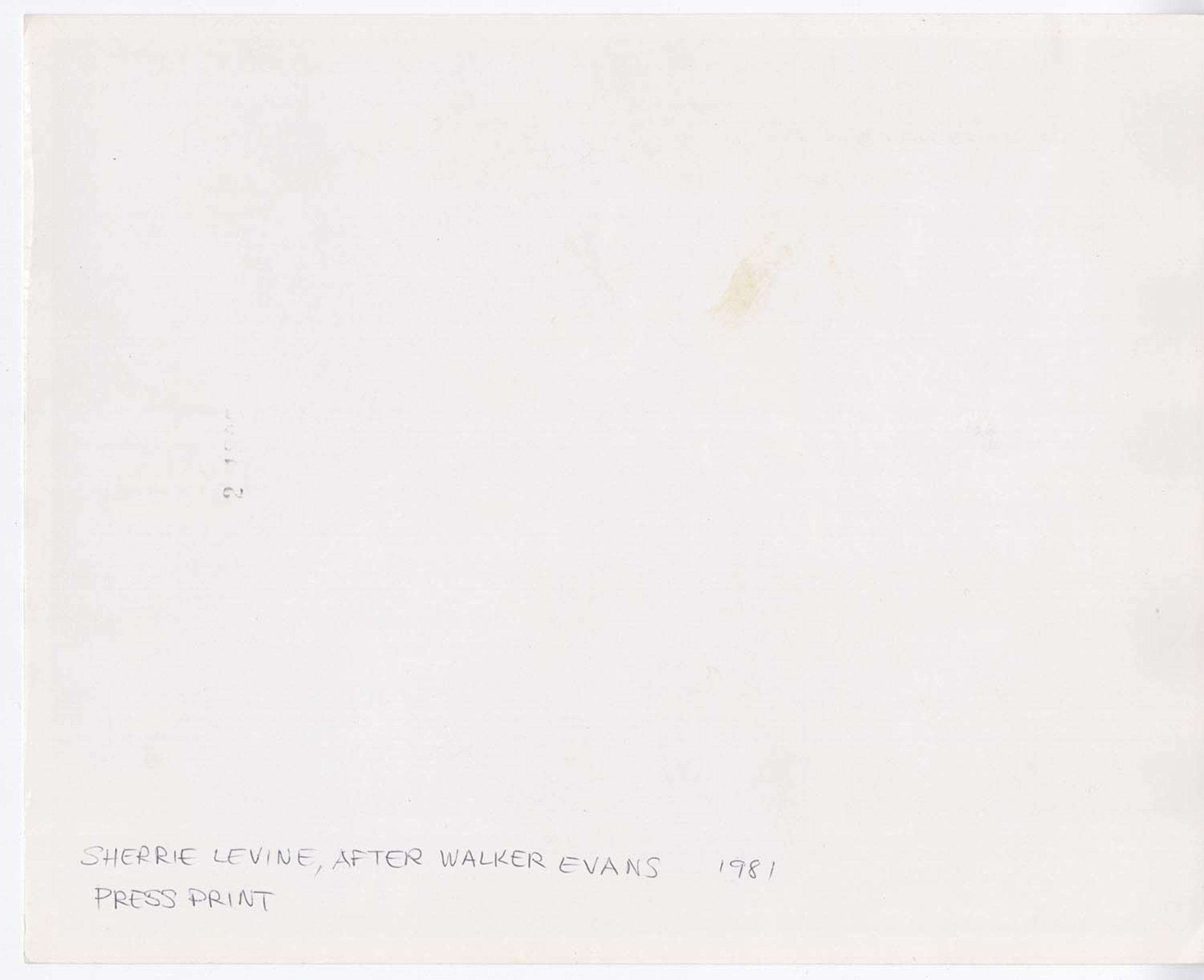 After Walker Evans International Center of Photography