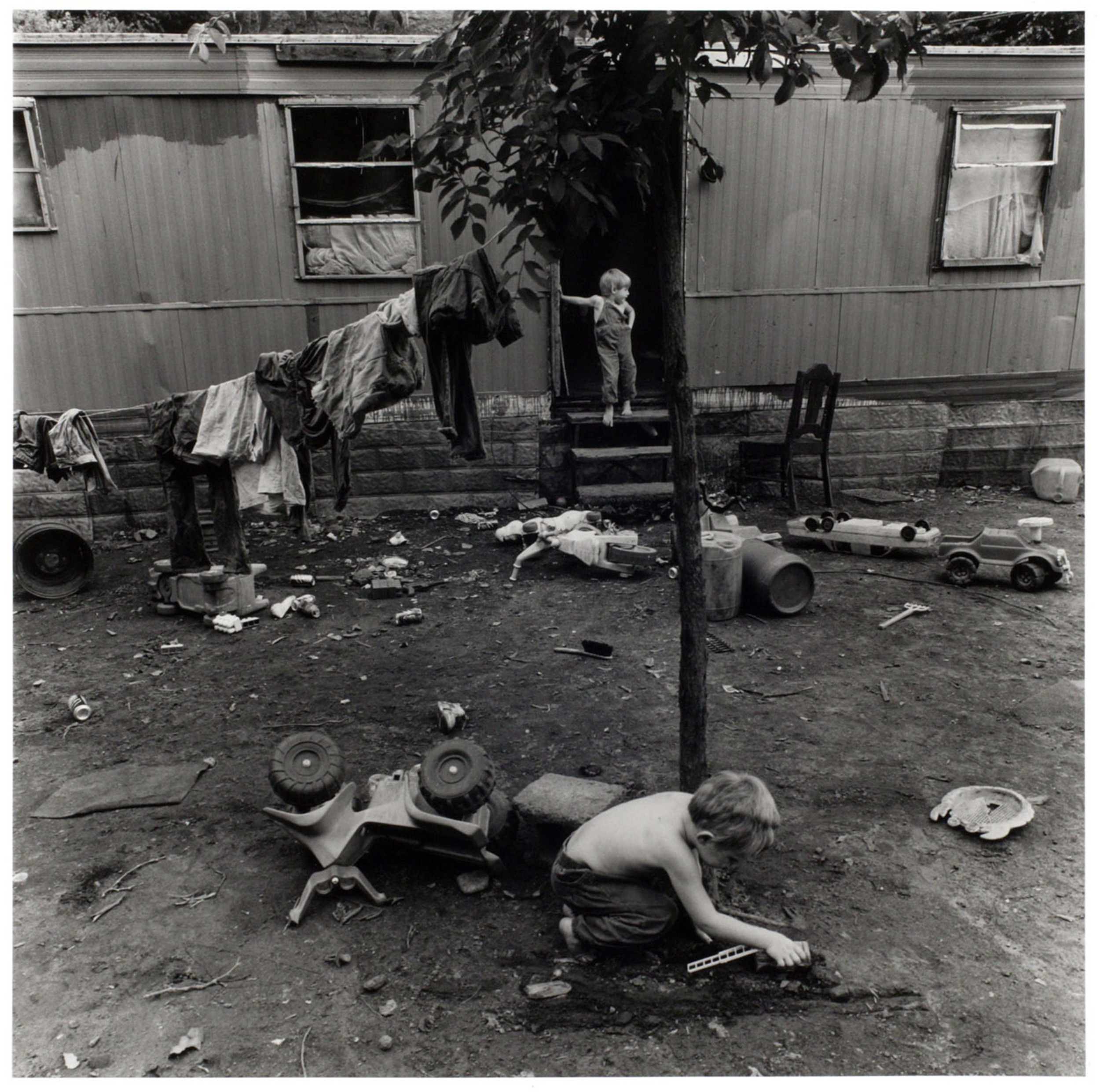 James and his brother J.R., three and five years old. Thacker Creek