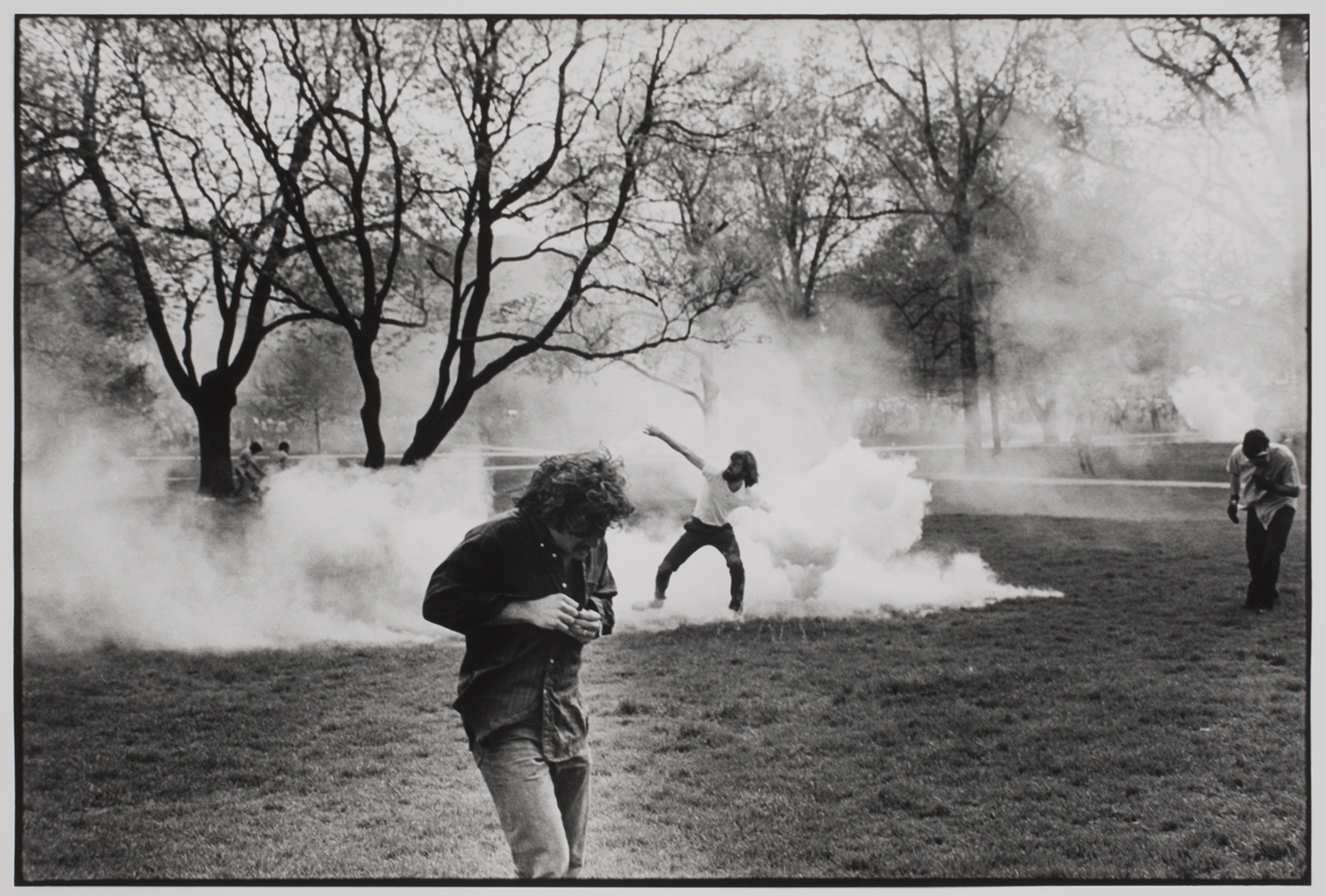 Throwing Back Tear Gas, Student Demonstration, Ohio State University