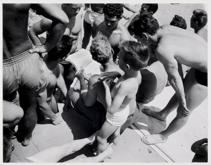 Registering for contest, Muscle Beach, Santa Monica, California