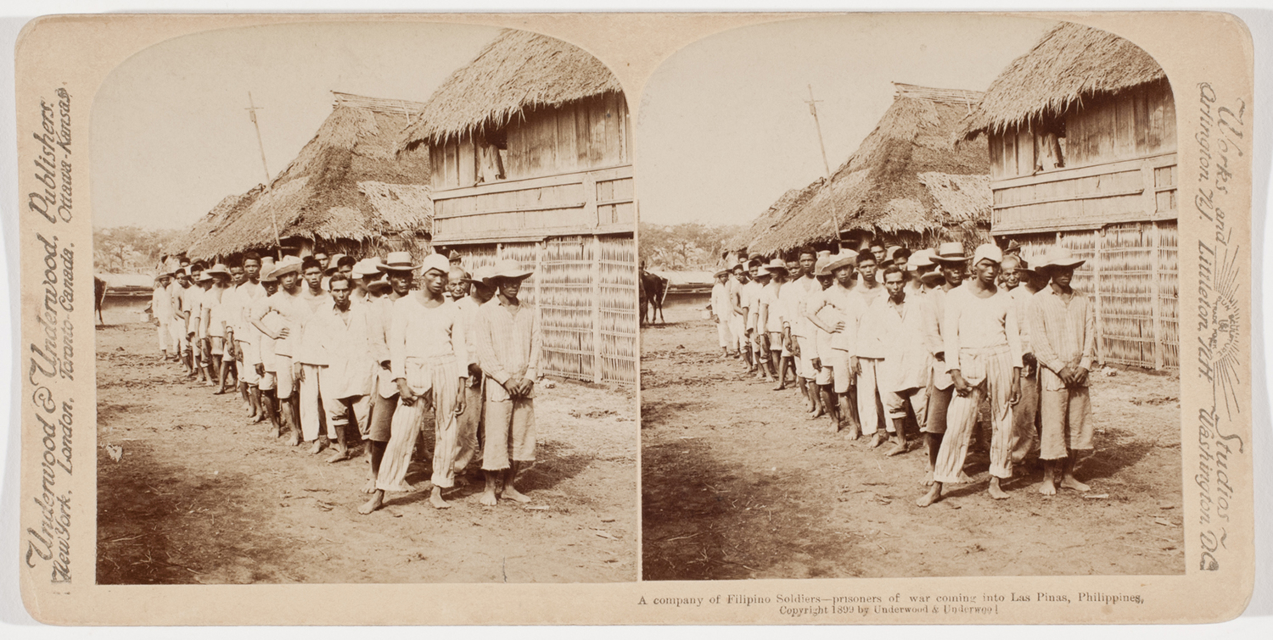 A compnay of Filipino Soldiersprisoners of war coming into Las Pinas
