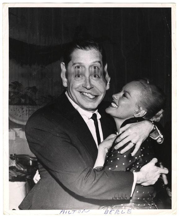 Milton Berle and Faye Emerson (distortion)