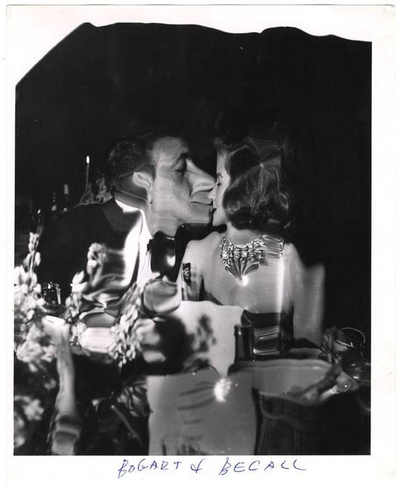 Humphrey Bogart and Lauren Bacall (distortion)