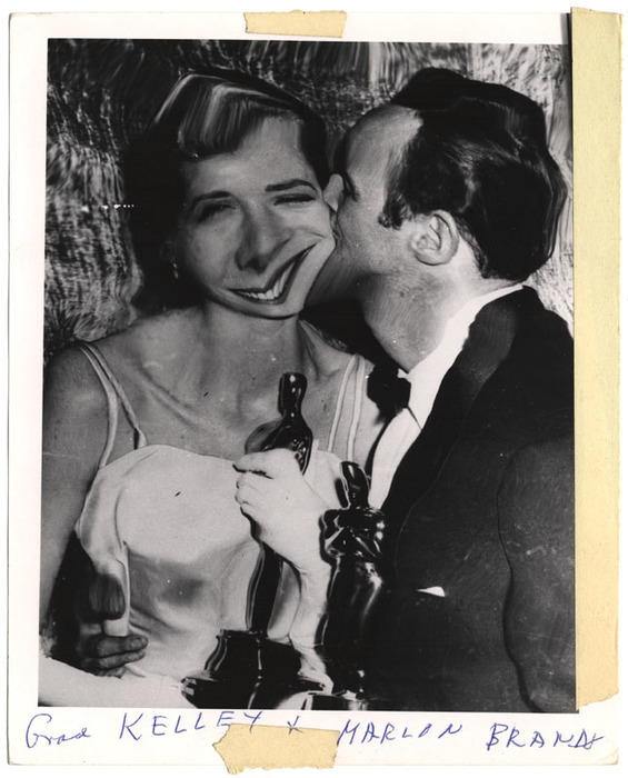 Grace Kelly and Marlon Brando (distortion)