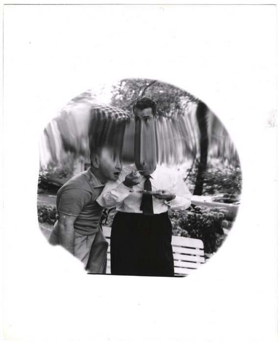 Red Buttons and Joe DiMaggio (distortion)