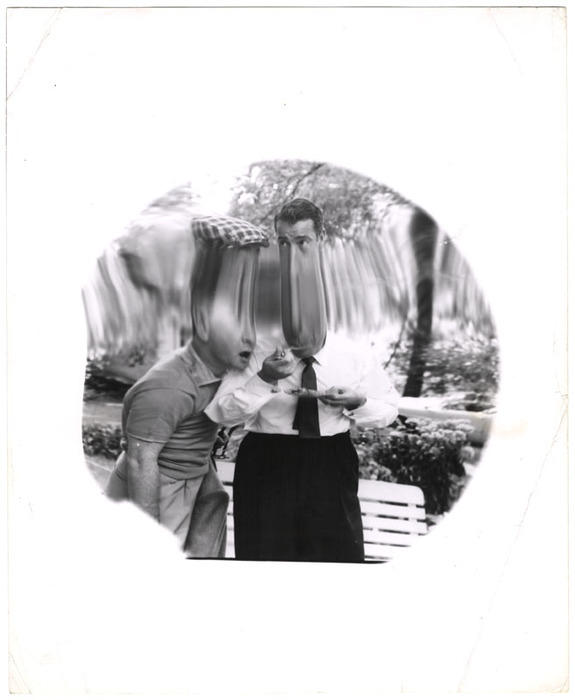 Red Buttons and Joe DiMaggio (distortion)