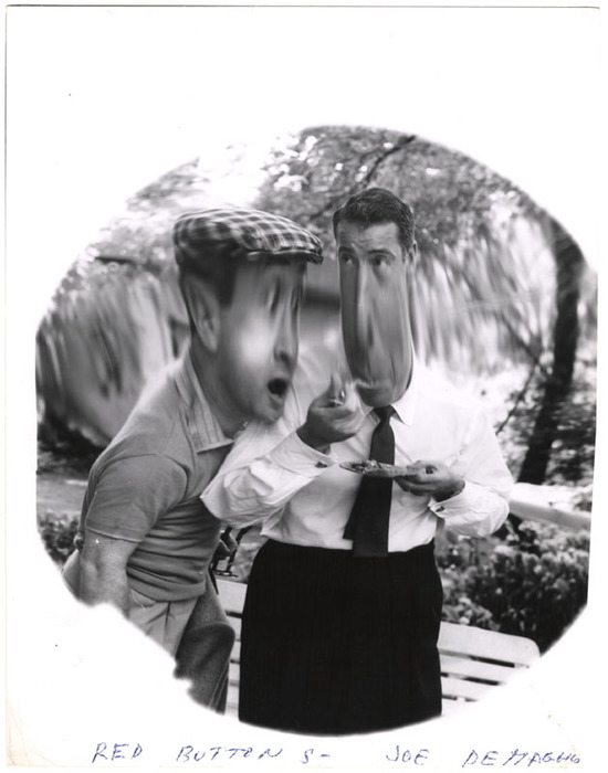 Red Buttons and Joe DiMaggio (distortion)