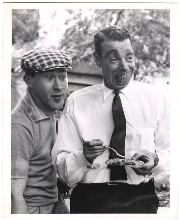 Red Buttons and Joe DiMaggio (distortion)