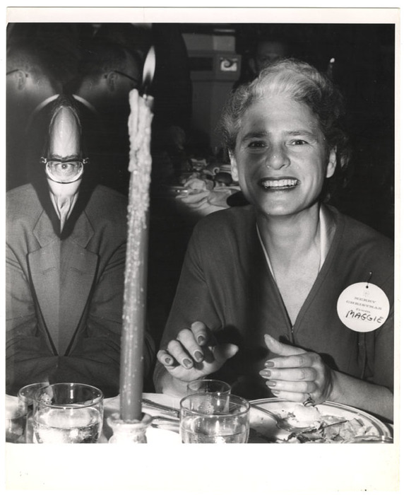 Margaret Bourke-White with Private Eye (distortion)