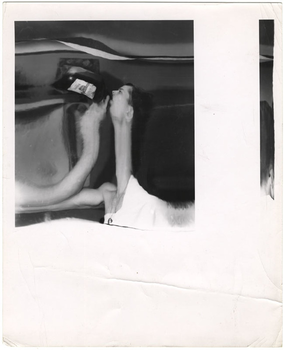 Man drinking (distortion)