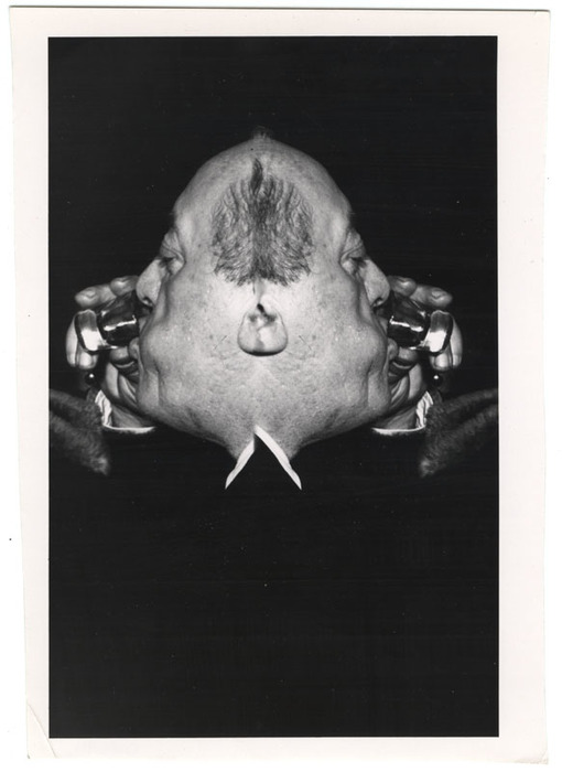 Man drinking (distortion)