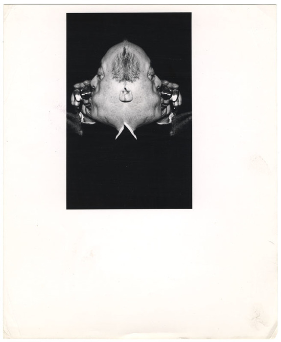 Man drinking (distortion)