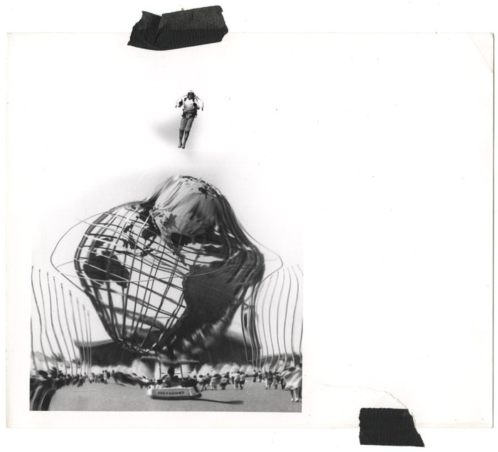 Jet Man Flying Over Unisphere (distortion)