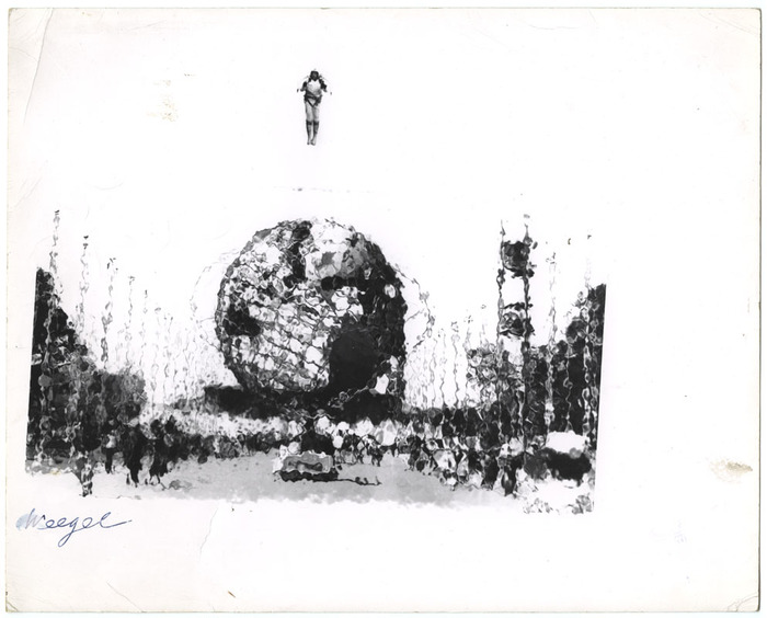 Jet Man Flying Over Unisphere (distortion)