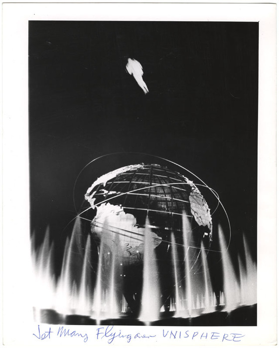 Jet Man Flying Over Unisphere (distortion)