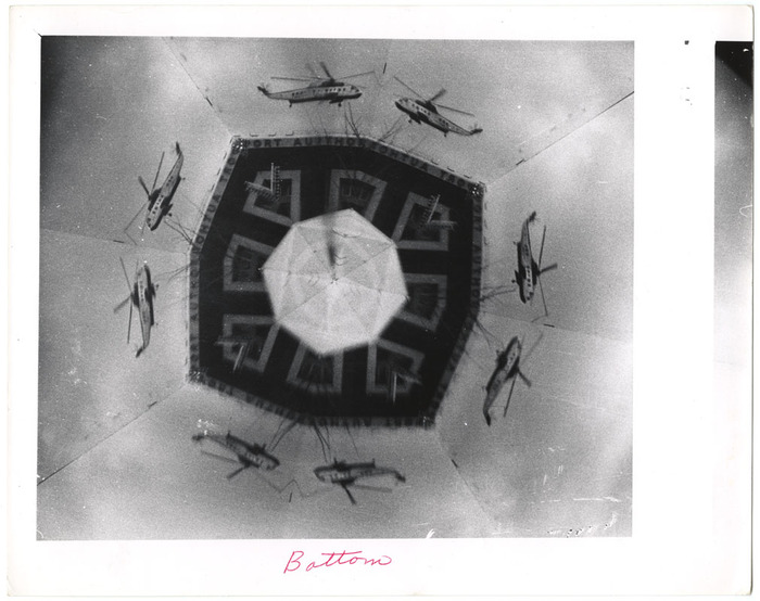 Helicopter Over the Port Authority Heliport (distortion)