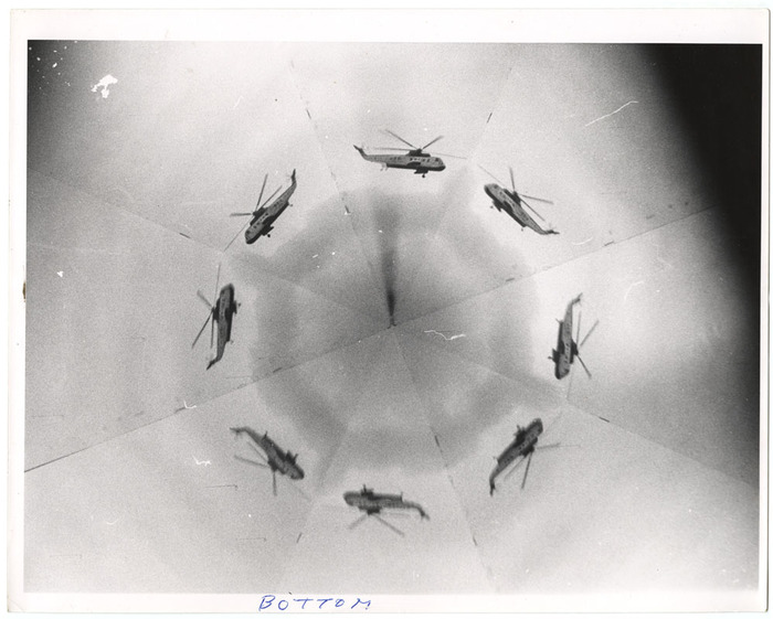 Helicopter Over the Port Authority Heliport (distortion)