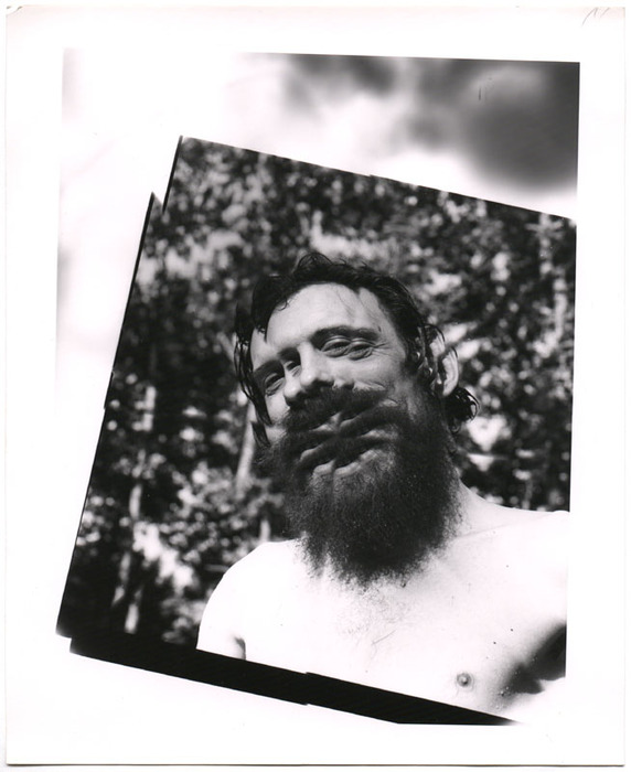 Multi-mouthed man with beard (distortion)