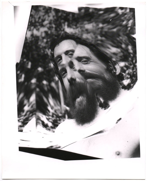 Multi-faced man with beard (distortion)