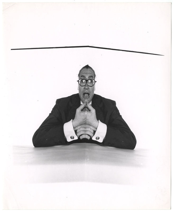 Man sitting (distortion)