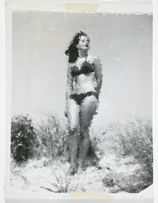 [Model at the beach]