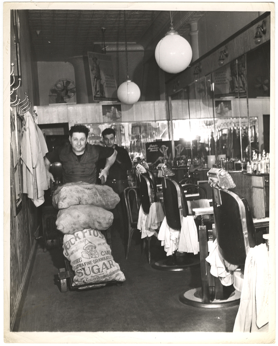 [17,000 pounds of black market potatoes seized from barbershop, New York]