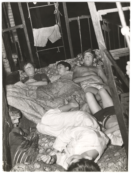 East Side Scene, Fire Escape Sleepers