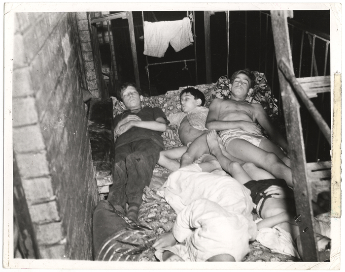 East Side Scene, Fire Escape Sleepers