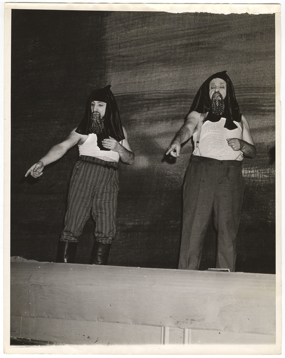 The devils rehearsed in their beards and undershirts...