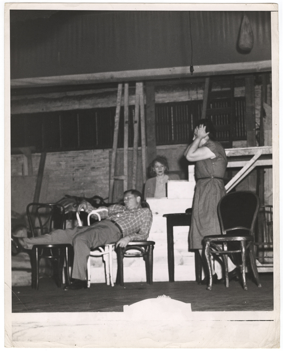 [Rehearsal for "Three Gifts" at Yiddish Art Theatre, New York]