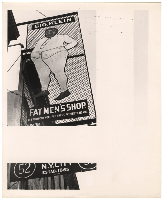 [Fat Men's Shop. If Everybody Were Fat There Would Be No War]