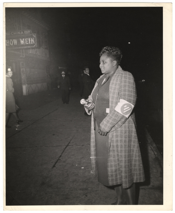 [Civilian Defense: Air raid warden]