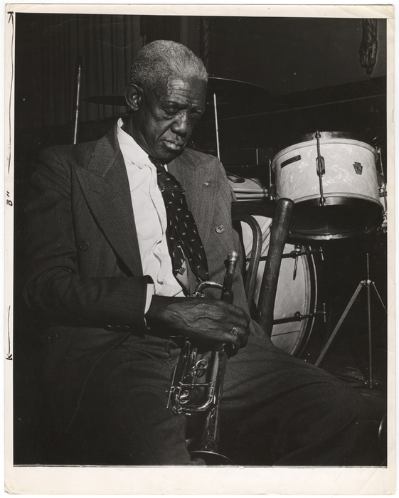 Here's Bunk Johnson again... after a busy Saturday night...