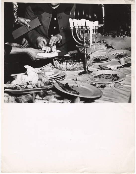 [Menorah and cake]