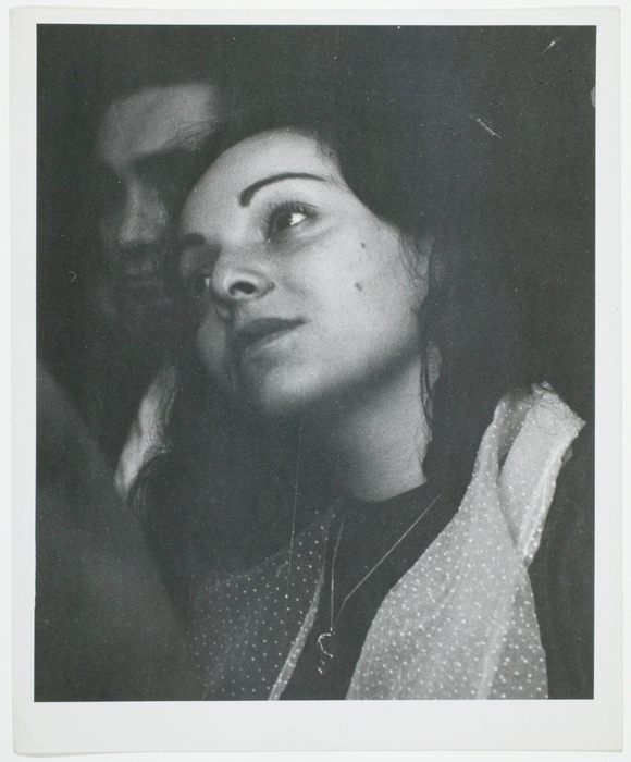 [Woman in a Grenwich Village cafe]