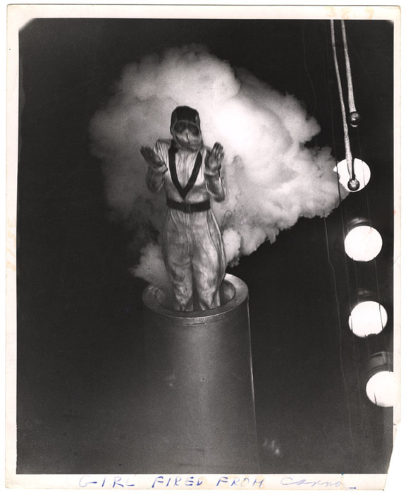 Girl fired from cannon