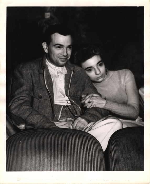 Woman and man in a movie theater