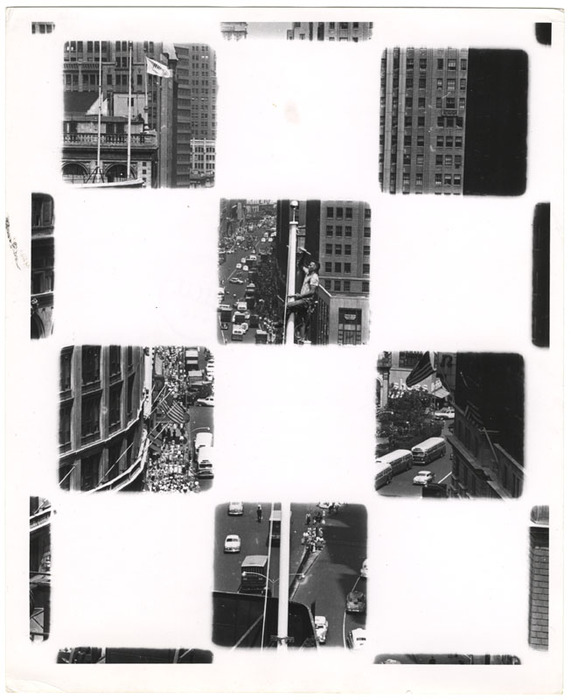 [Herald Square flag pole painter]