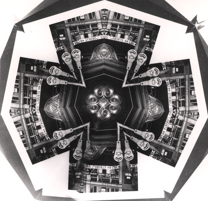 Parking meter, car and corset store