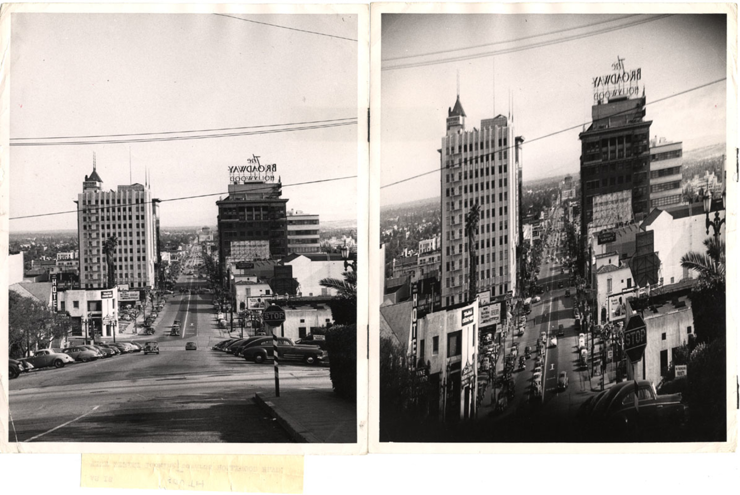 As Is: Vine Street Looking South Towards Hollywood Blvd