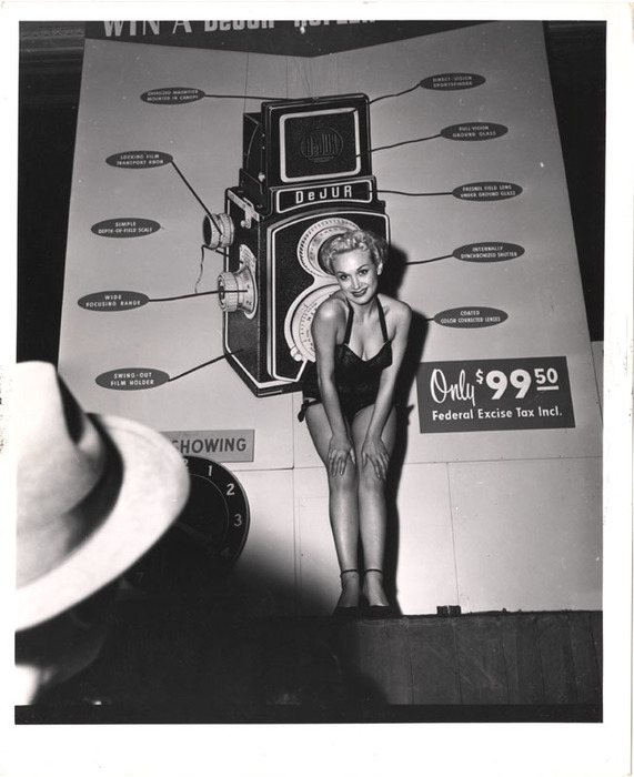 [Model at photography show]