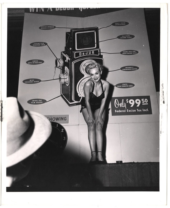 [Model at photography show]