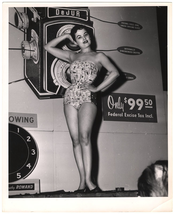 [Model at photography show]