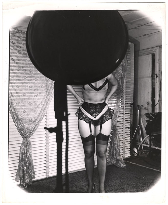 [Bettie Page and light]