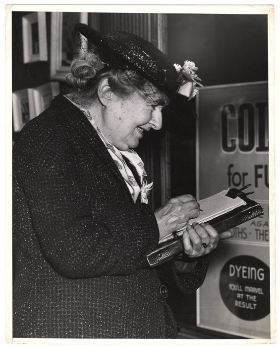 Woman writting