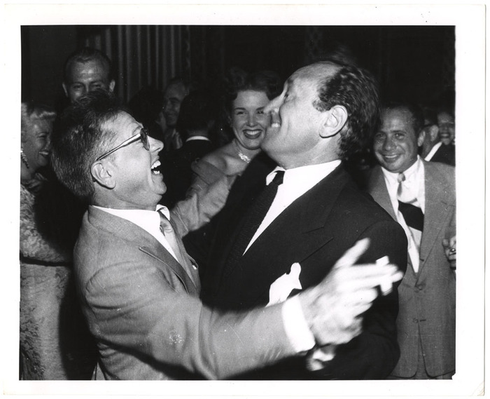 Mickey Rooney (?) dancing with another man