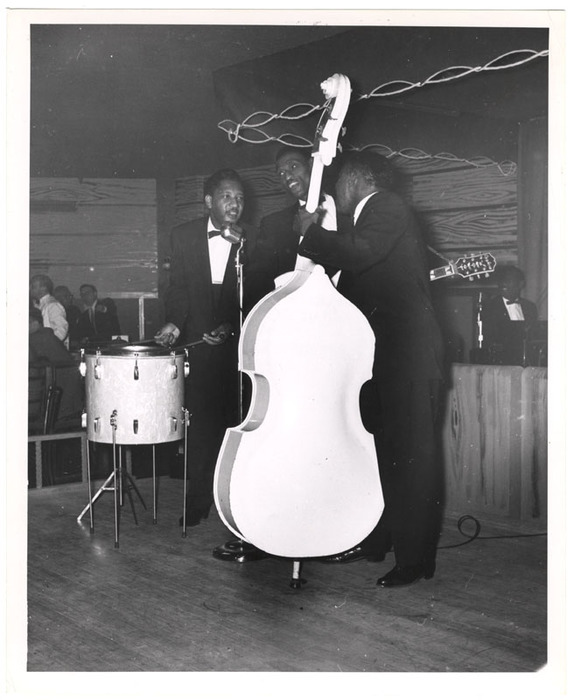 Musicians performing at night club